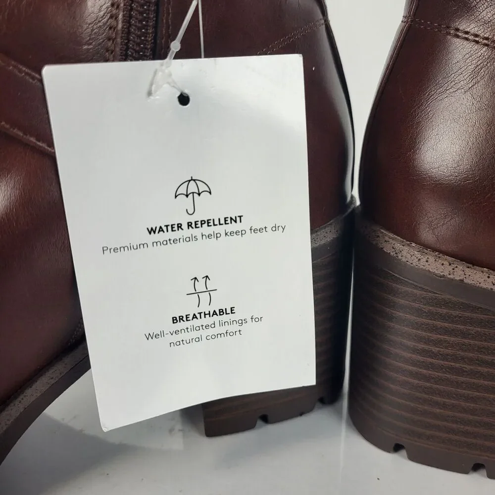 Naturalizer Madalynn Buckle Ankle Boots water Repellent 10W